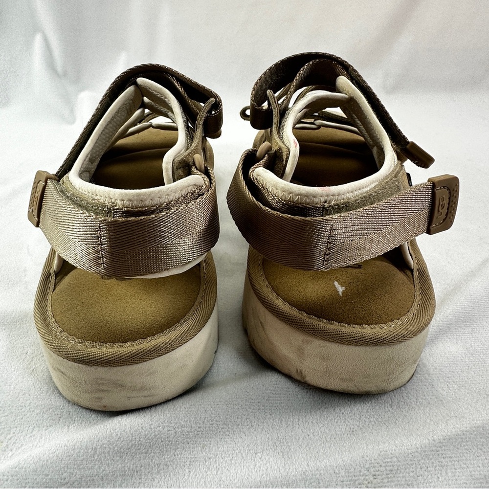 UGG Sport Sandals Mens Goldencoast Multistrap Suede 10 Foam Beige Beach Summer - Picture 9 of 12